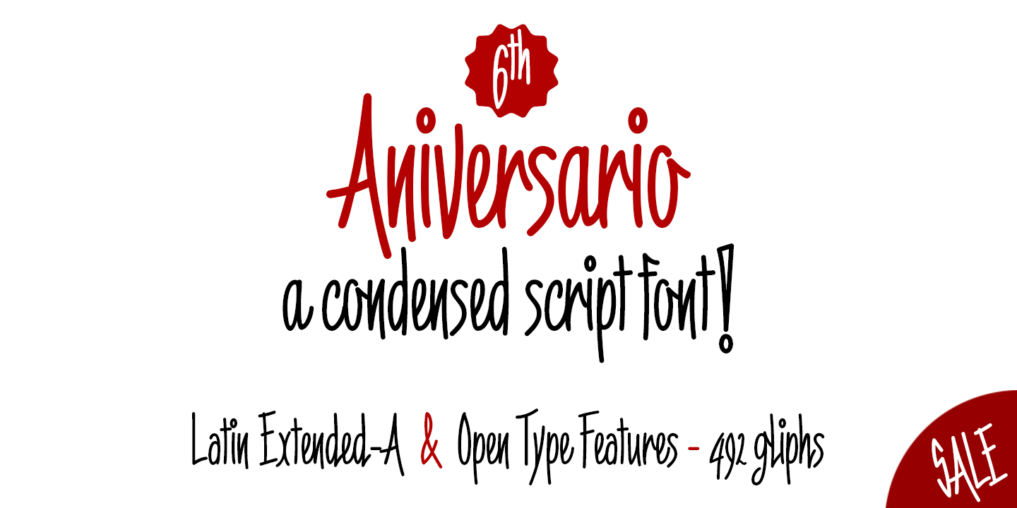 th Aniversario font-