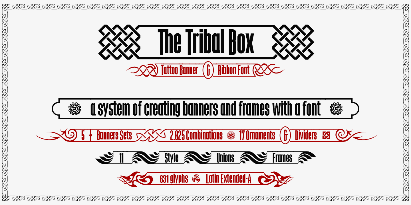 the Tribal Box font system2-w