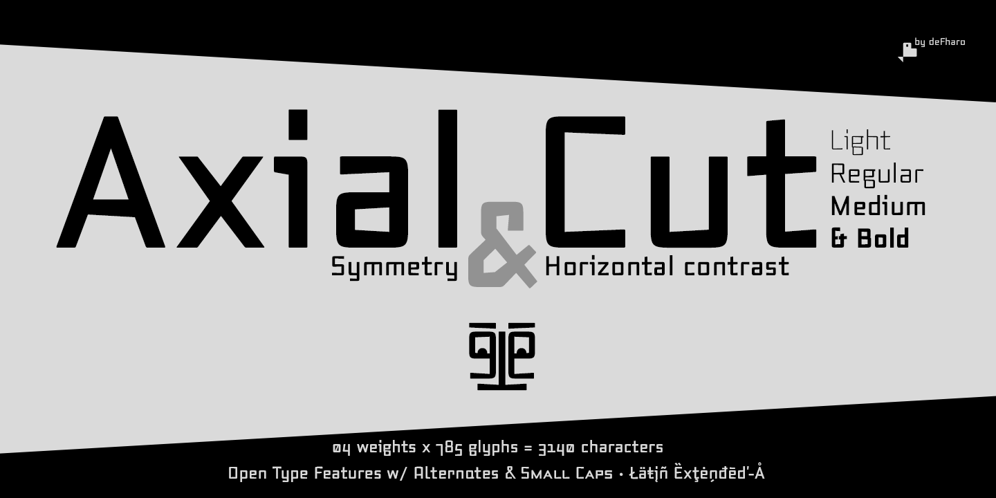Axial-cut-fonts