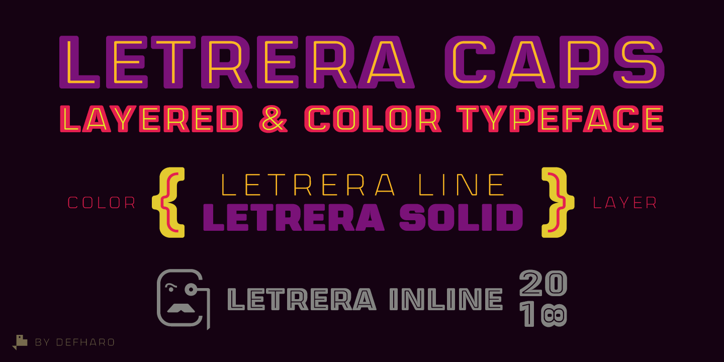 Letrera-Caps-Layered-Color-Typeface