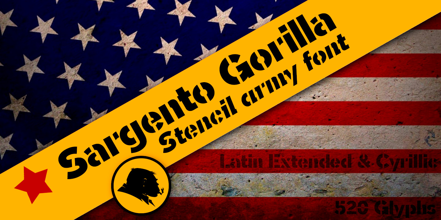 Sargento Gorila typeface flag