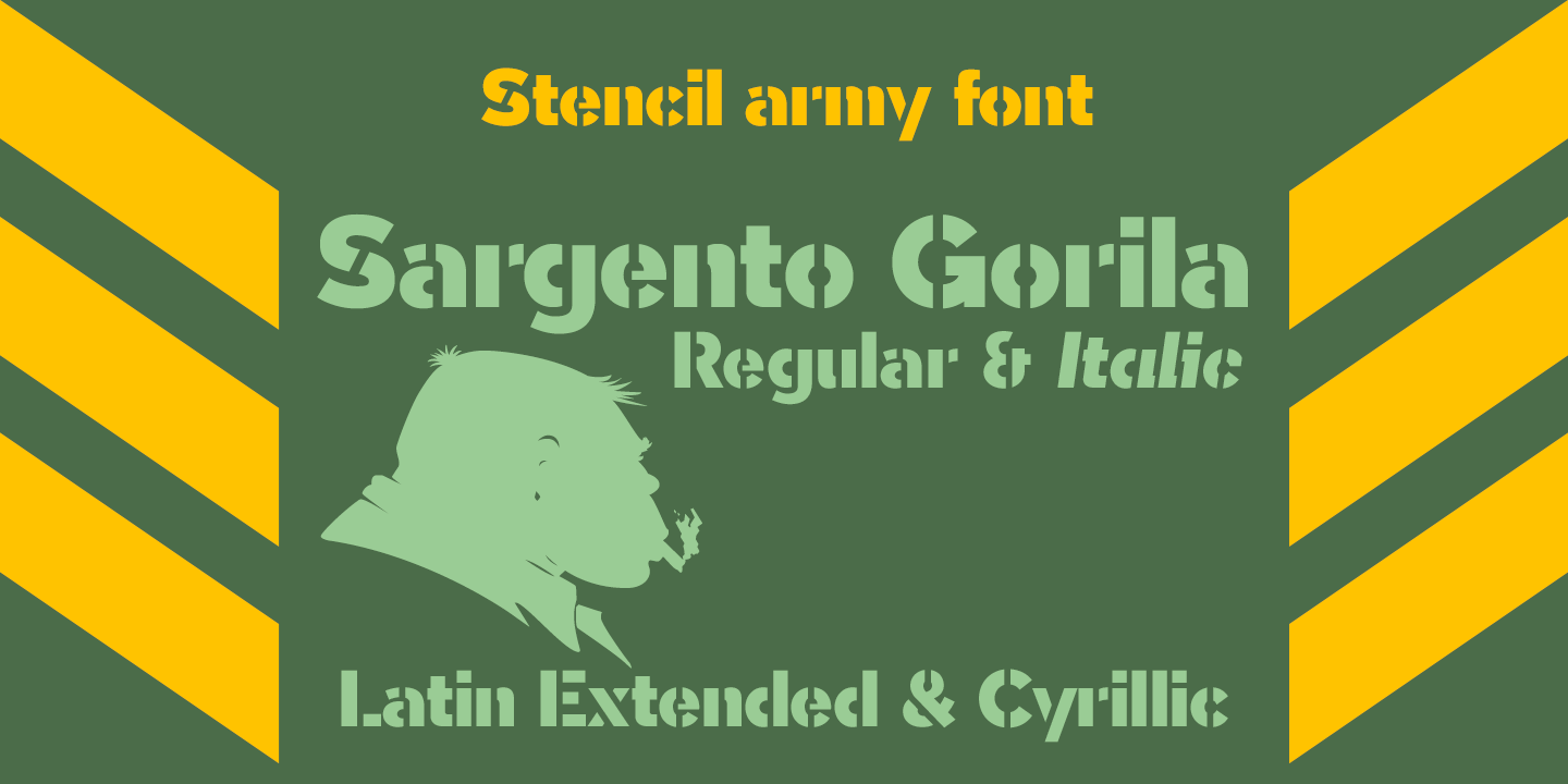 Sargento Gorila typeface symbol
