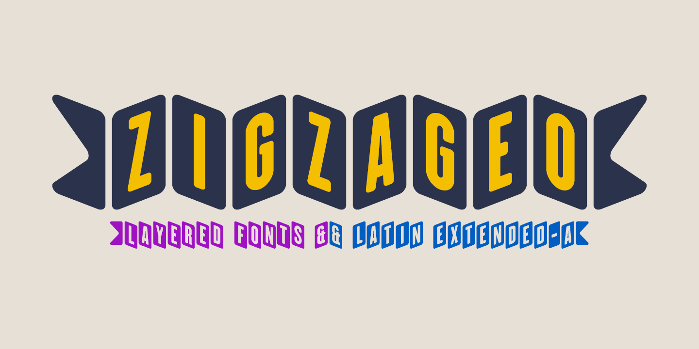 Zigzageo-layered-fonts