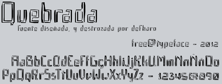 Special Discount: Quebrada, rota y destrozada font  from $-0 