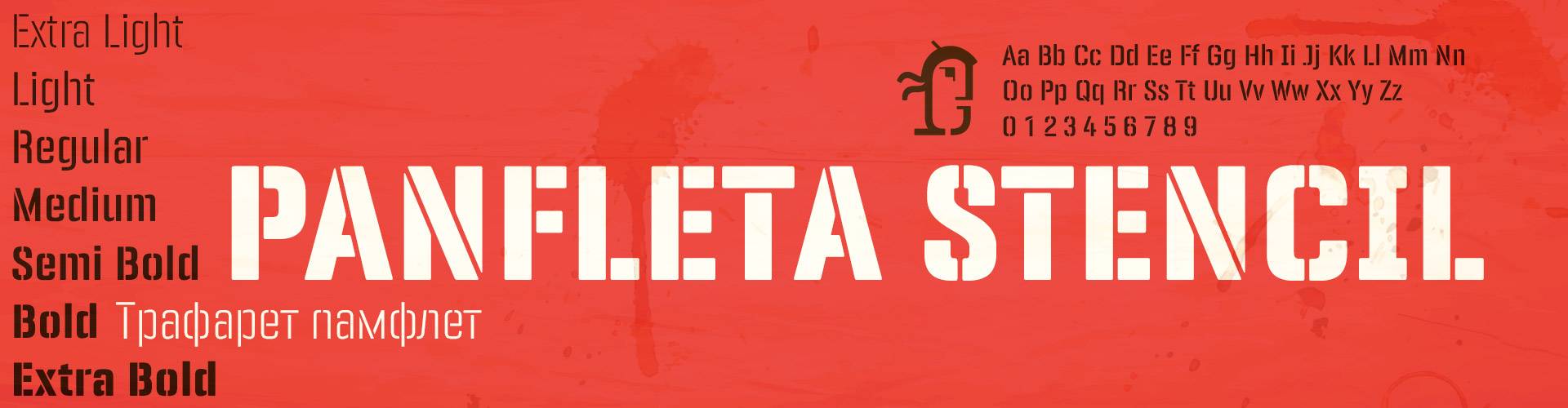 Panfleta Stencil Fonts Latin Extended-A & Cyrillic