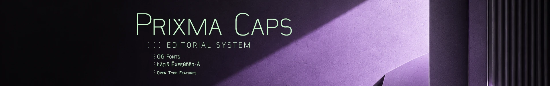 Prixma Caps | Editorial font family