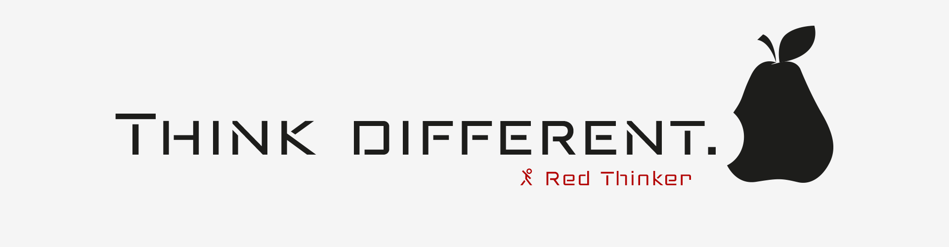 Red Thinker techno fonts. Think different.