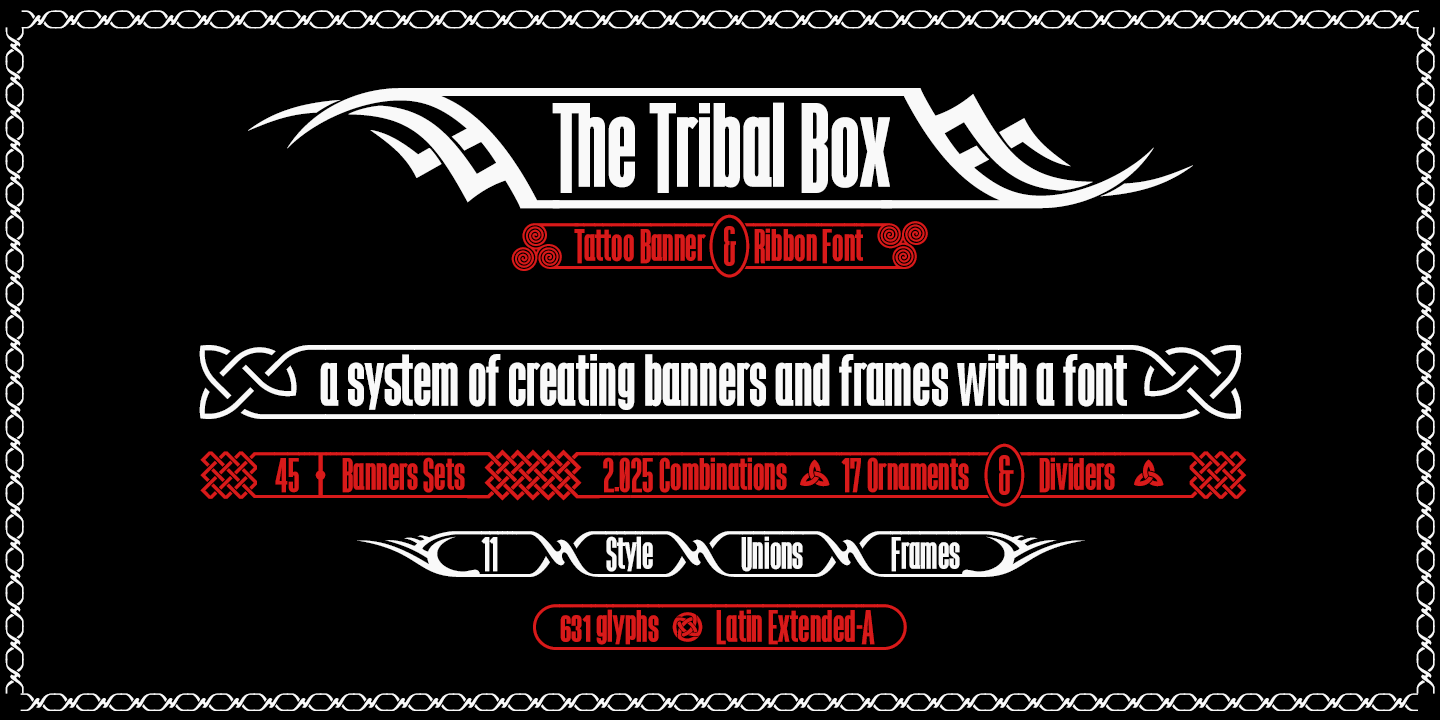 the Tribal Box font-black