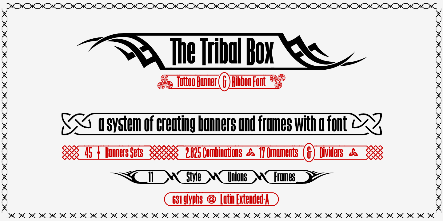 the Tribal Box font