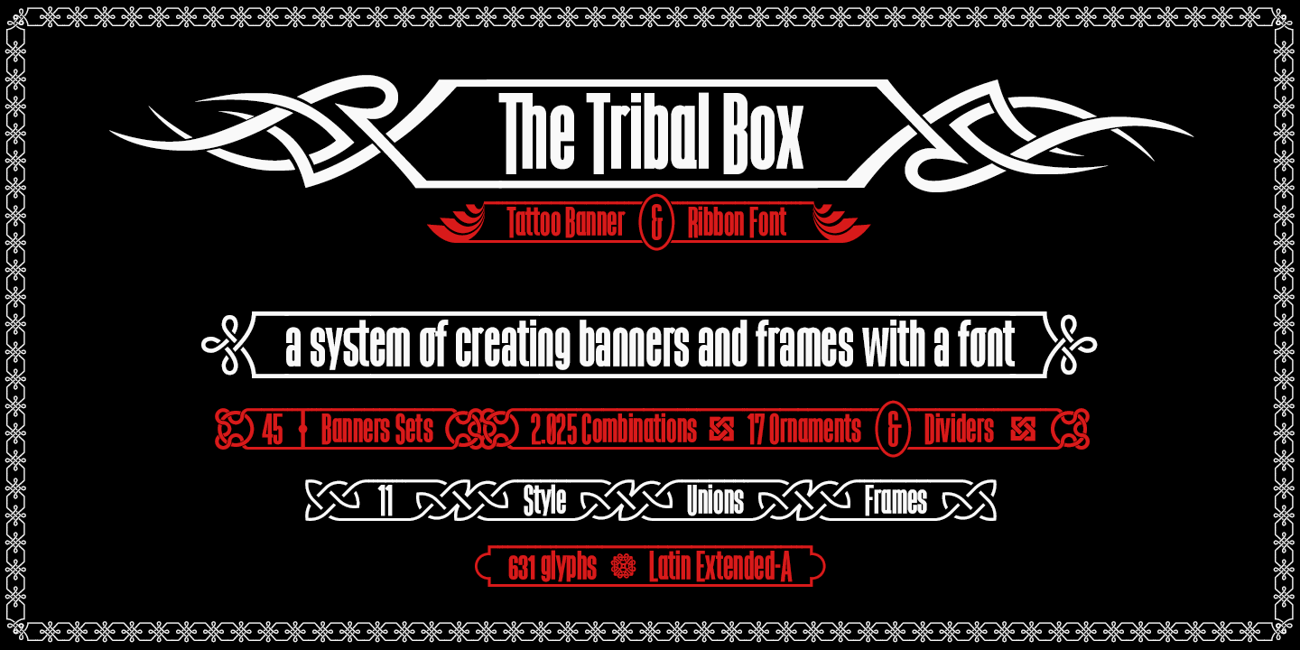 the Tribal Box font system-b