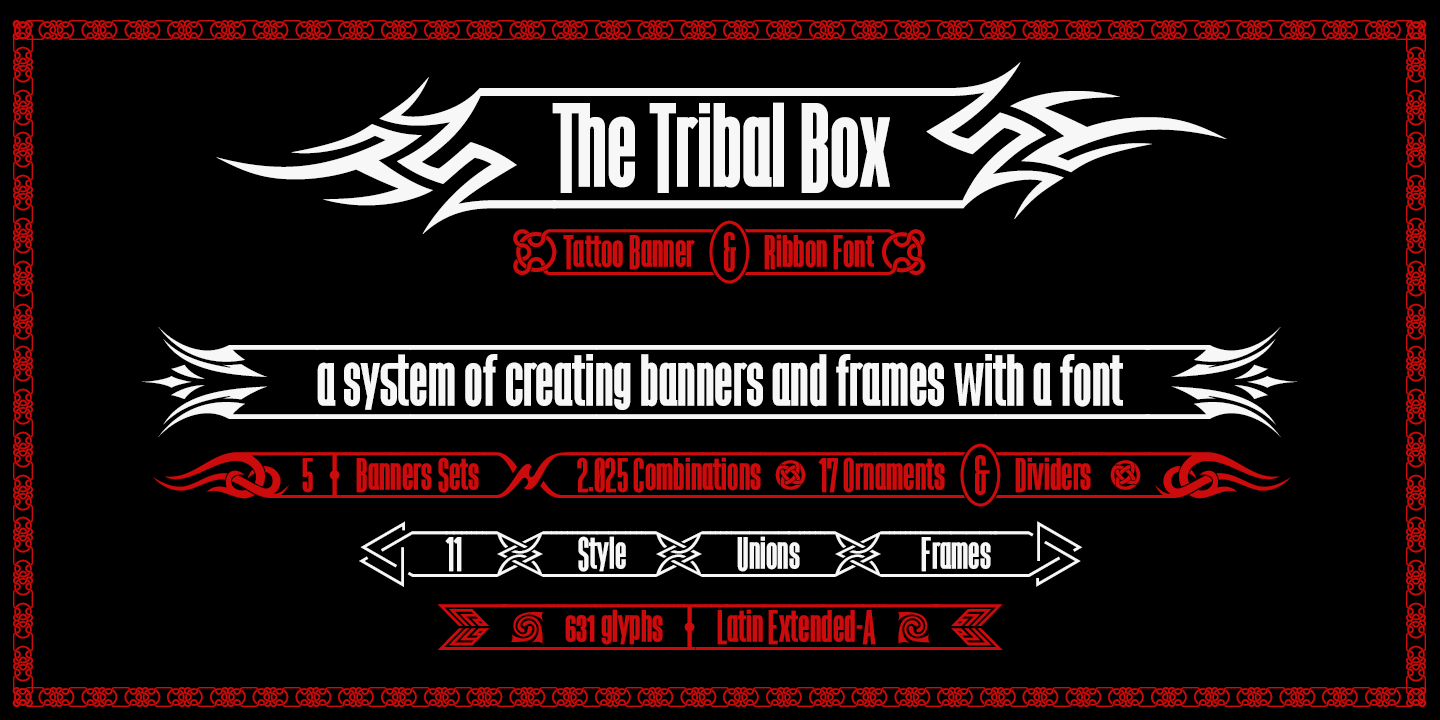 the Tribal Box font system2-b