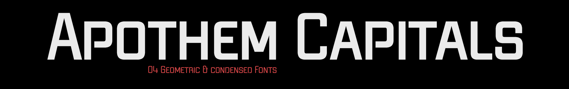 Apothem Capitals Condensed Family Fonts. 4 styles.