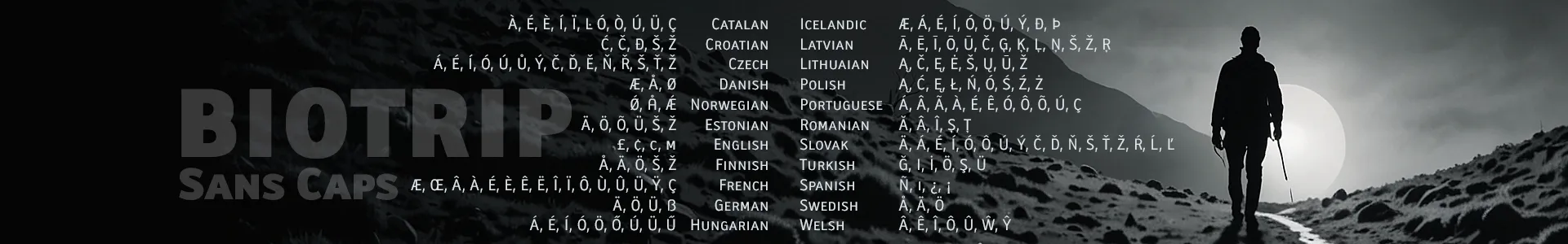 Biotrip Sans Caps Family - 07 weights