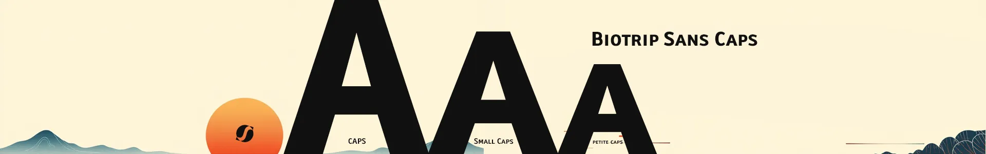 Biotrip Sans Caps Typeface Family - 07 weights