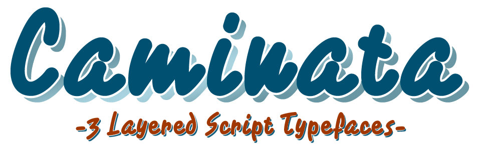 Caminata, 3 Layered & Color Fonts - Script Typefaces