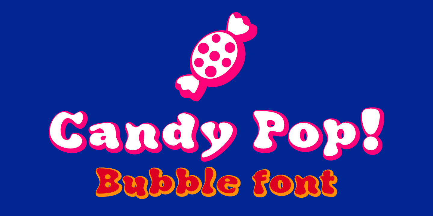 Candy Pop font-blue