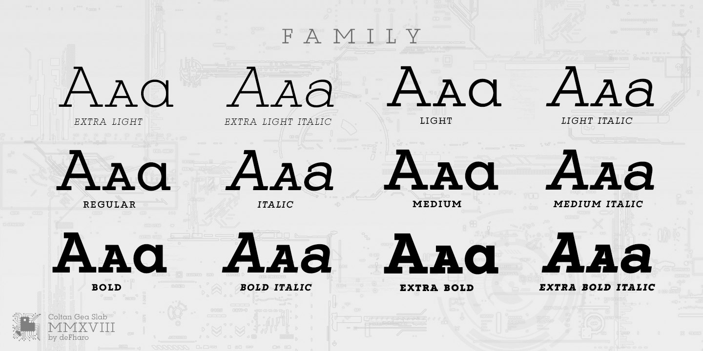 Coltan-Gea-Slab-Serif-typeface-family