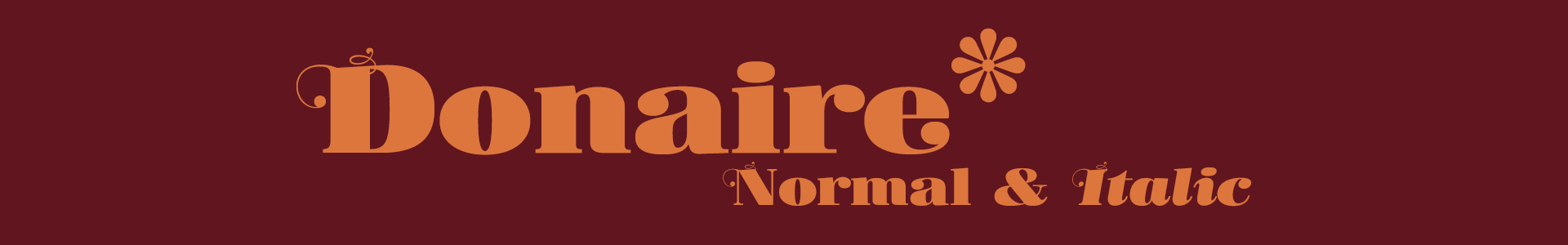 Donaire: Didona fonts. Normal & Italic
