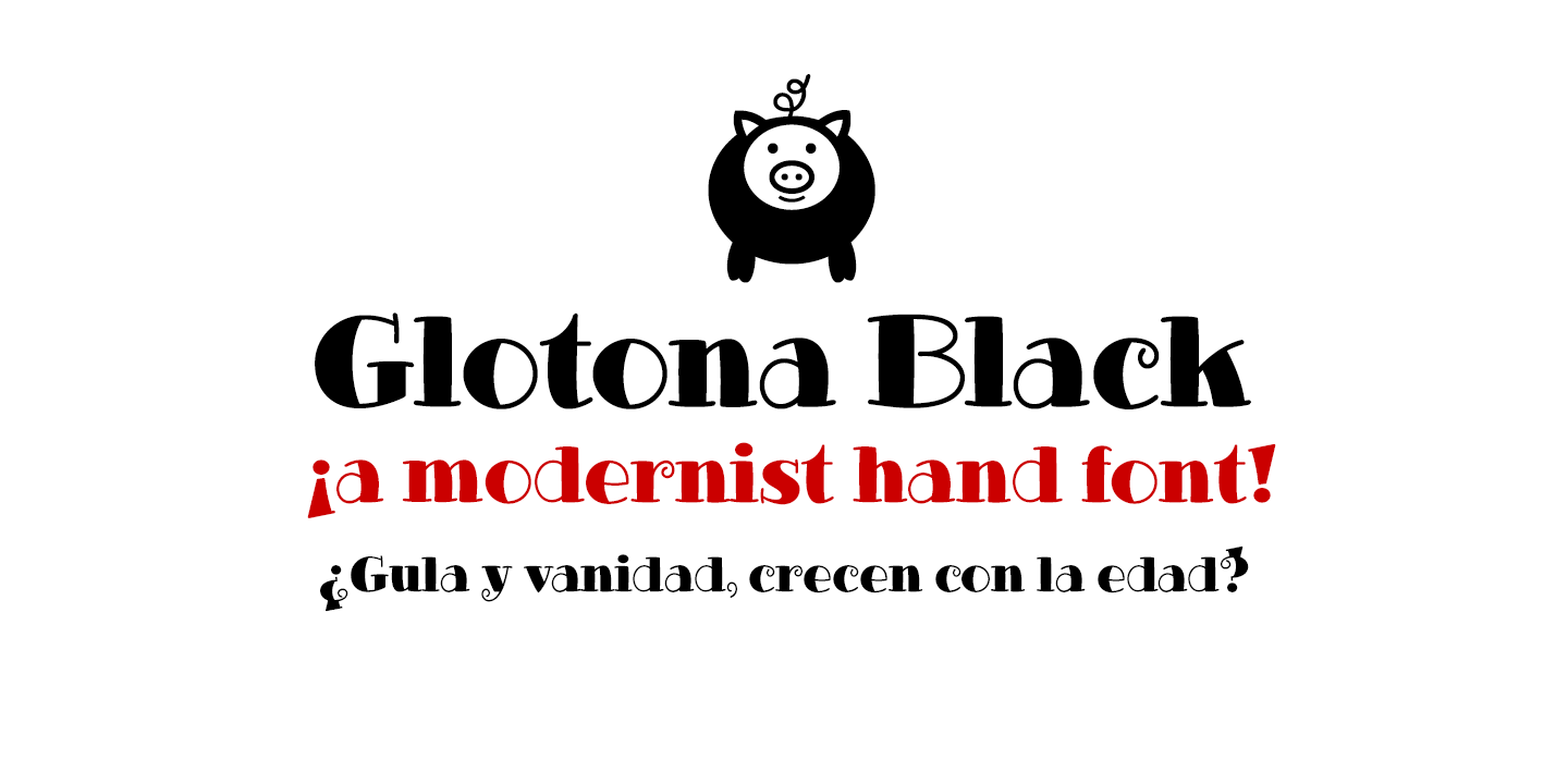 Glotona Black and White font-