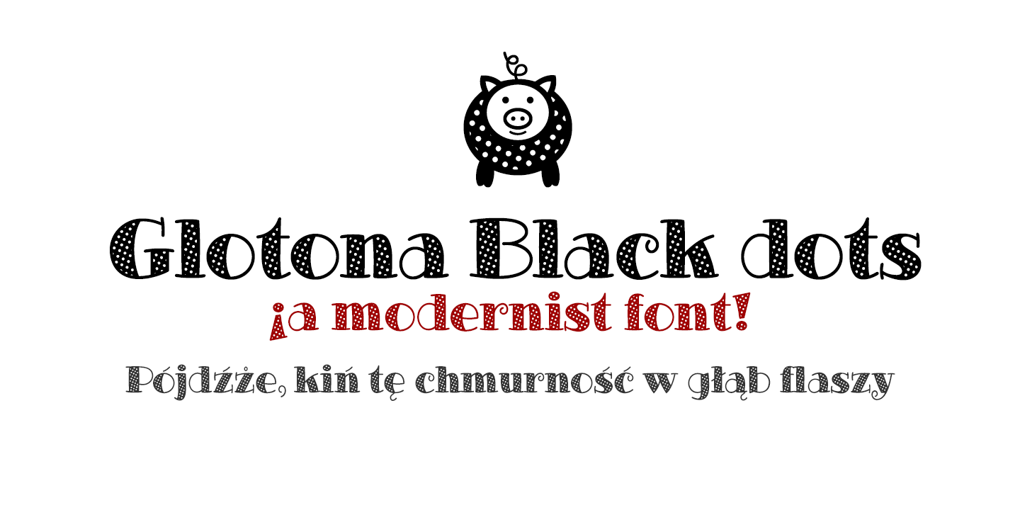 Glotona Black dots font