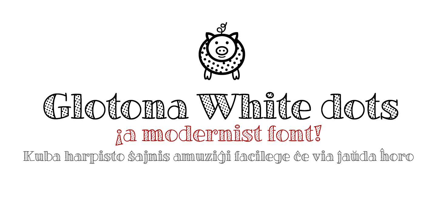 Glotona White dots font
