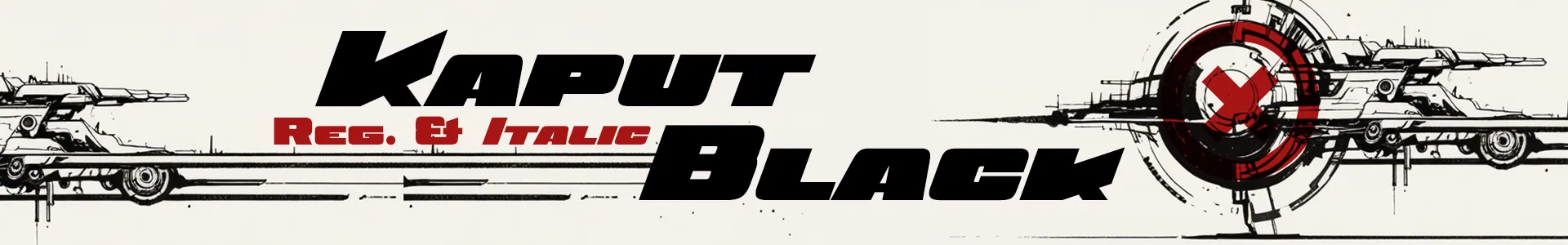 Kaput Black Fonts. Regular & Italic
