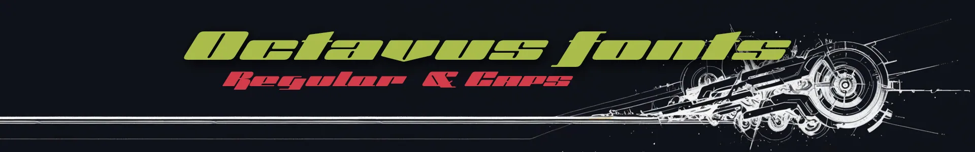 Octavus techno free font w/alternates