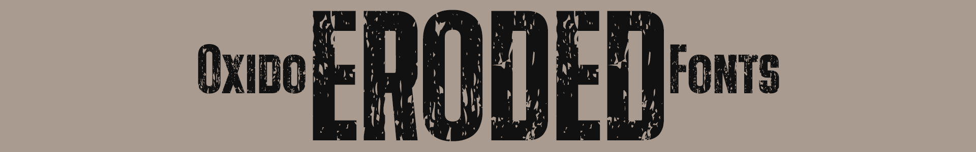 Oxido: Eroded fonts