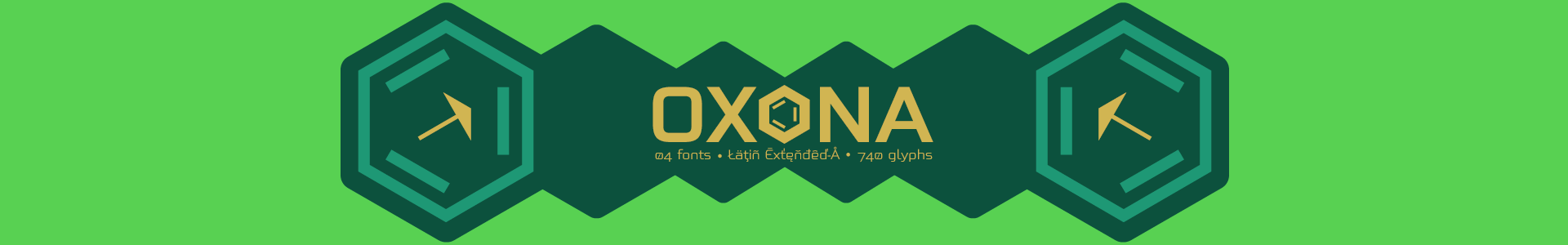 Oxona Minimalist font family