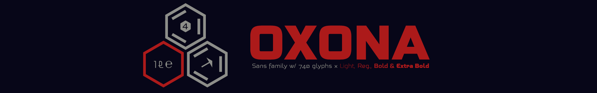 Oxona Geometric font family