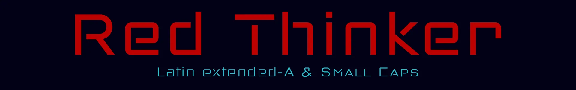 Red Thinker stencil w/ Small Caps