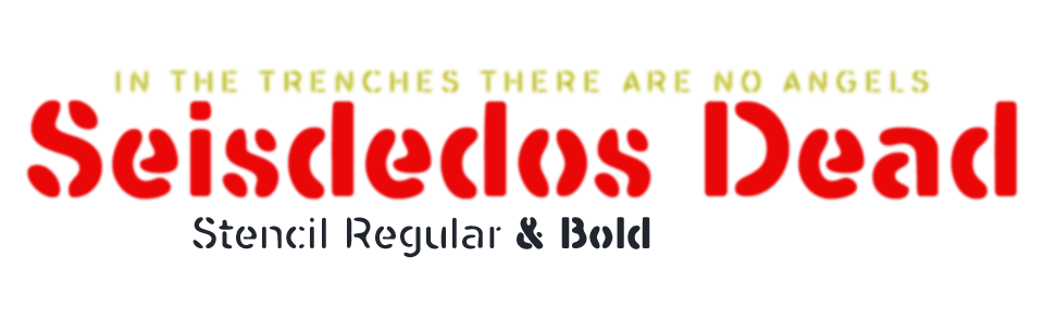 Seisdedos Dead a stencil & Eroded font