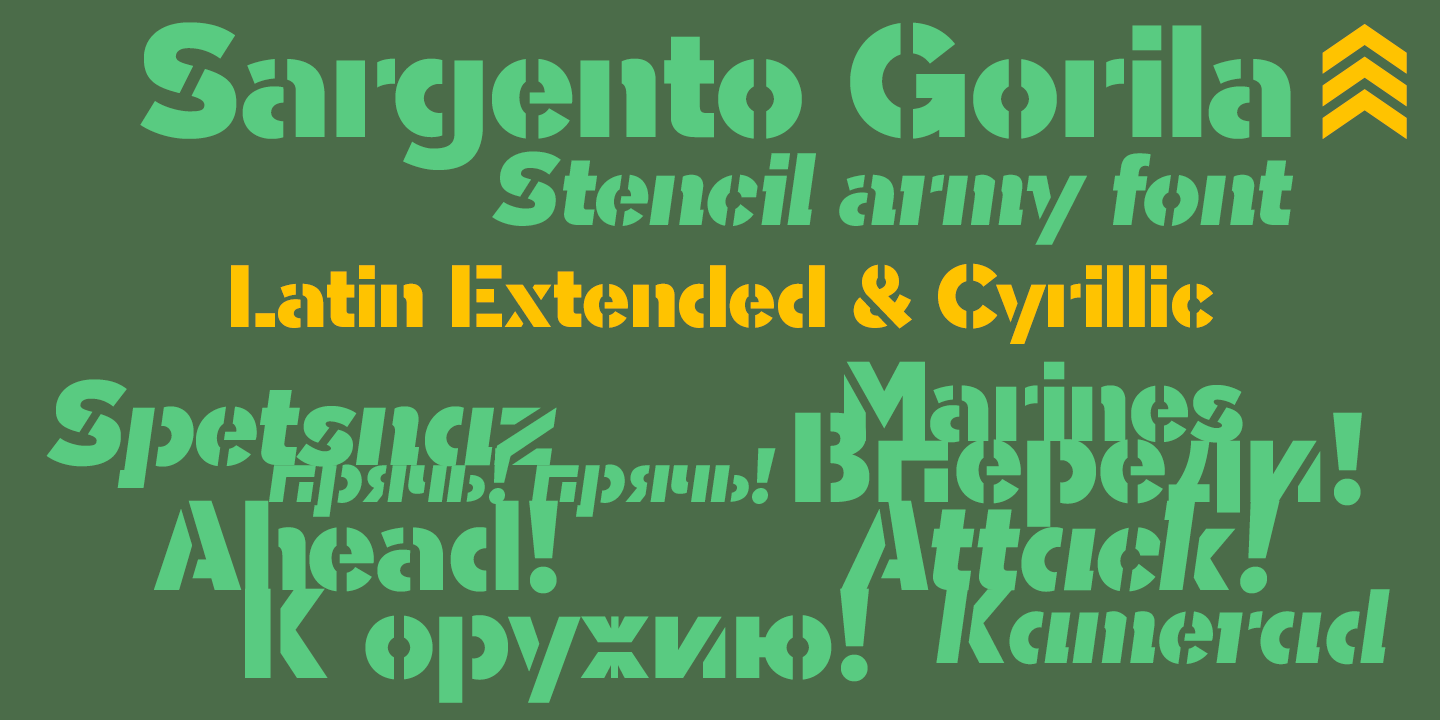 Sargento Gorila typeface lang