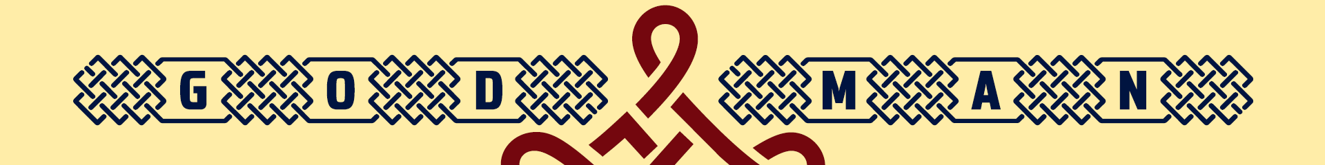 Ties Caps. Banner font