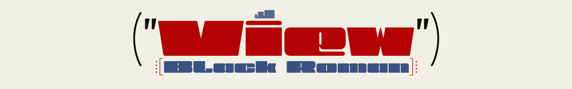 View Black Extra Expanded Roman