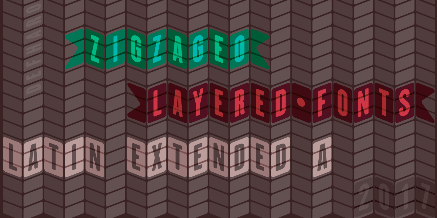 Zigzageo-layered-font-3d