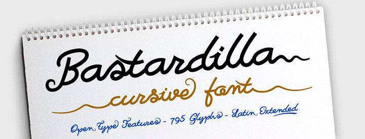 Bastardilla -cursiva concatenada-