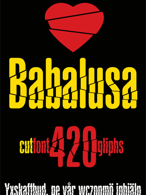 poster-tipografico-babalusa-cut-font