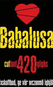 poster-tipografico-babalusa-cut-font